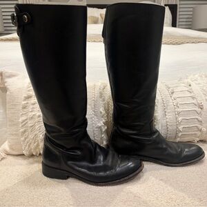 FRYE Women’s Black Leather Knee-High Boots